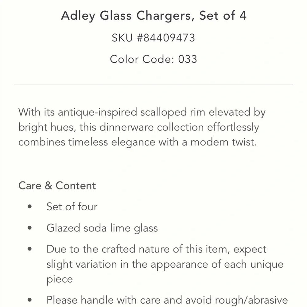 LAST SET💎Adley Kelly glass chargers / plates - Picture 6 of 11